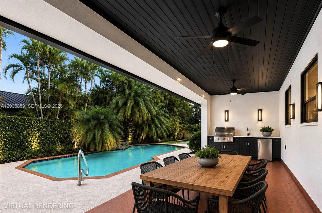 Virtual Pool Patio w/outdoor kitchen