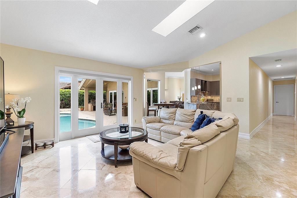 Marble flooring in all living areas