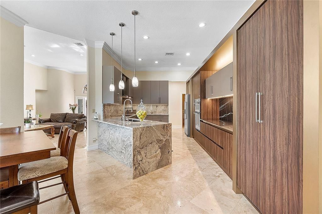 Hidden wine cooler and wine bar!