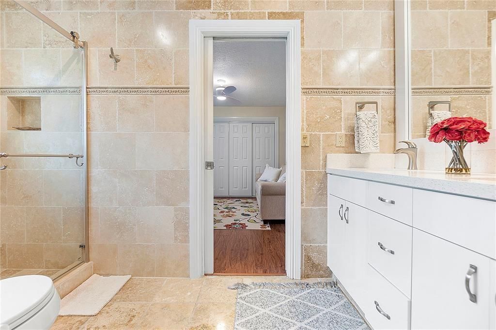 Jack and Jill bathroom.