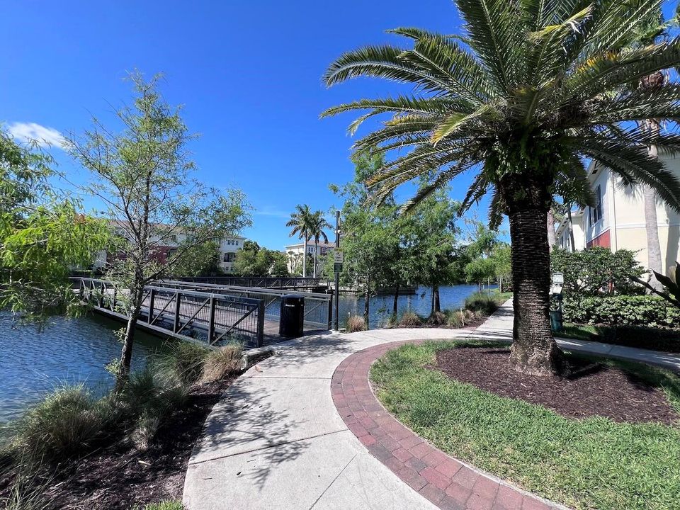 Walkway around the lake