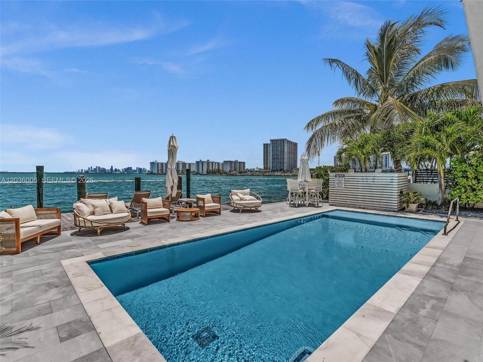 Direct Bayfront Pool with dock access.
