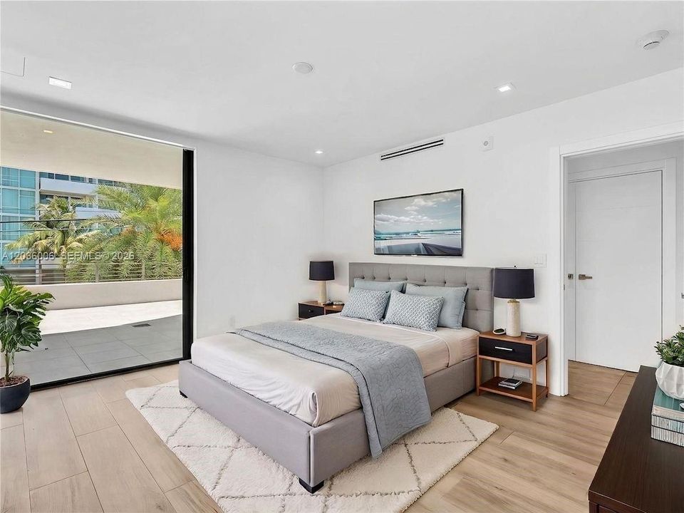 Bedroom with 2nd terrace access.