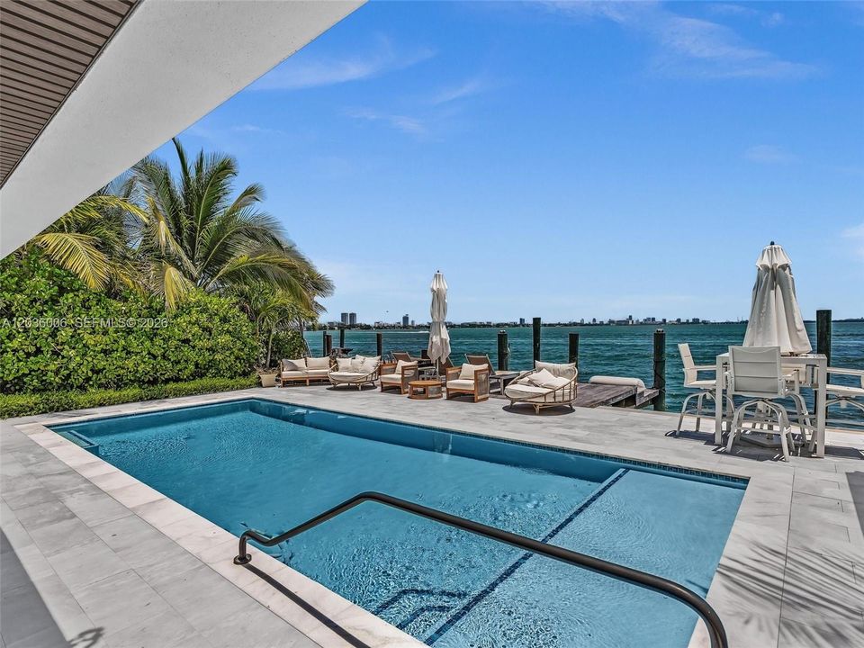 Direct Bayfront Pool with dock access.