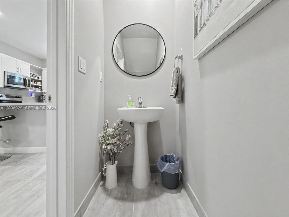 half bathroom downstairs