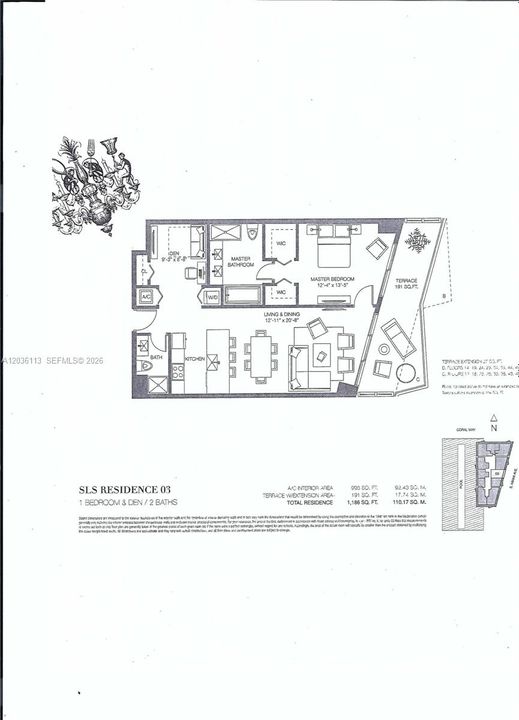 For Rent: $4,300 (1 beds, 2 baths, 995 Square Feet)