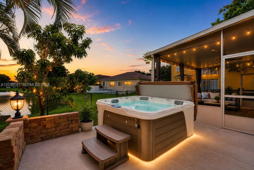 After a long day, relax, recharge, and soak in the comfort of your private hot tub.