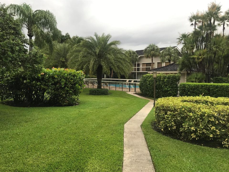 Steps to the heated pool