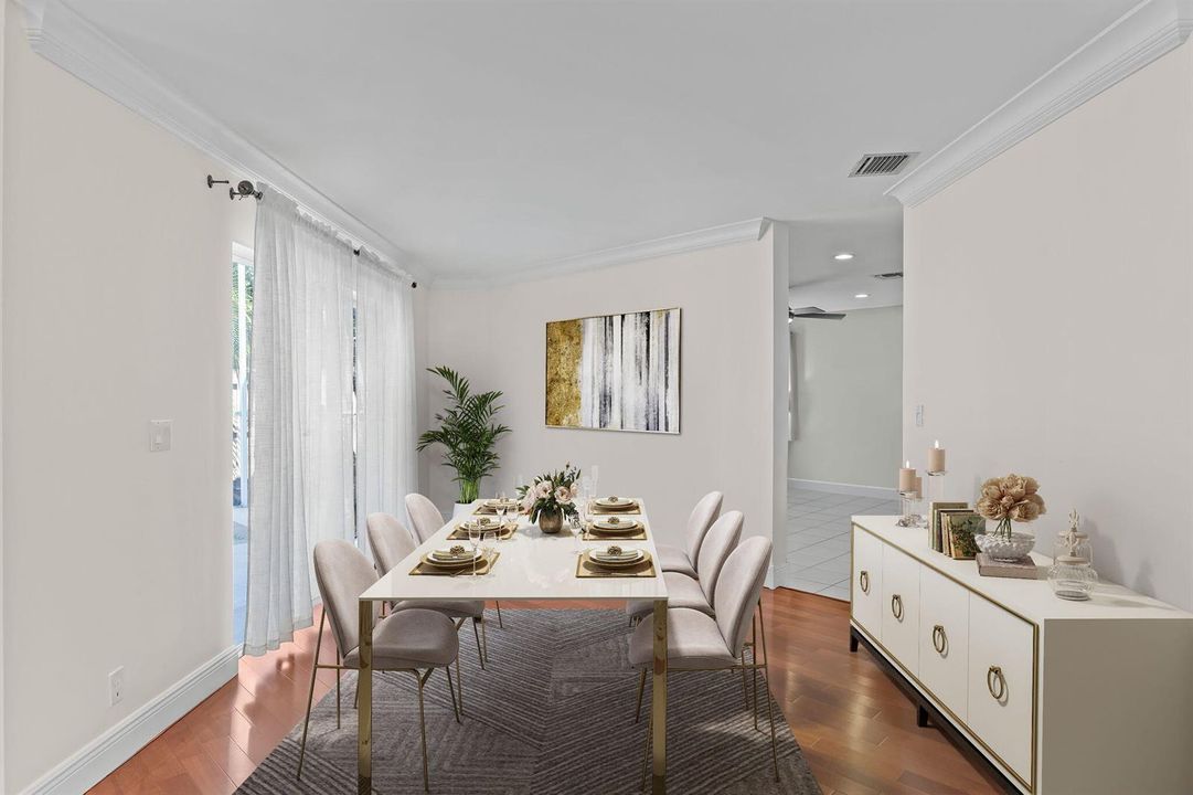Virtually Staged Dining Room