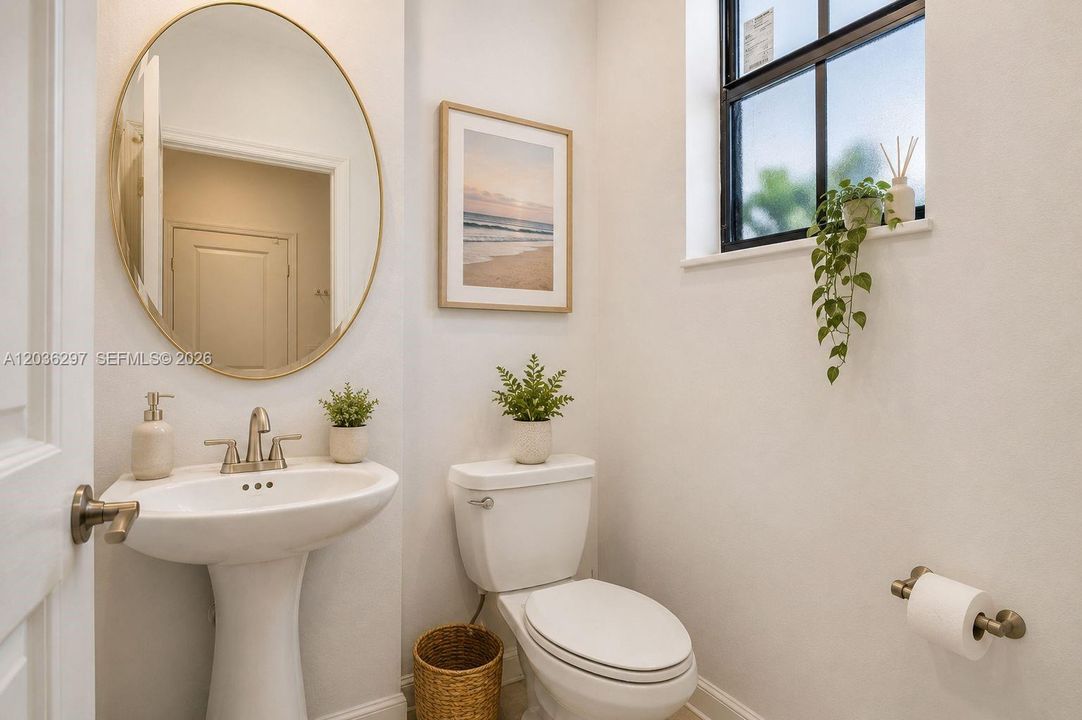 Half Bathroom- First Floor Virtually Staged