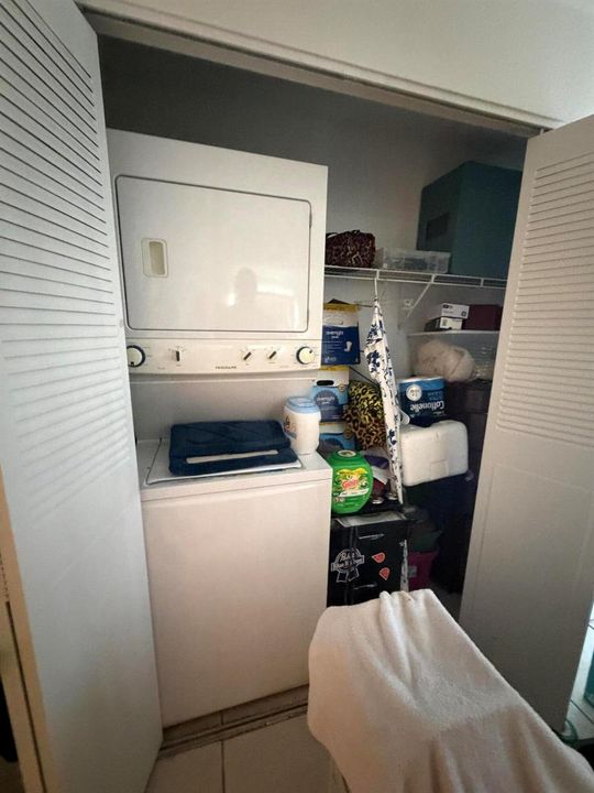 Washer and dryer inside
