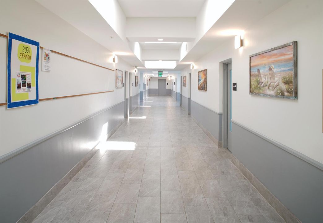 Clubhouse hallway