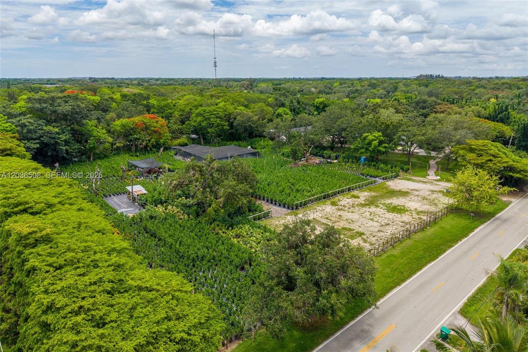 View of existing leased nursery business on 2+ acres of the property for monthly passive income and agricultural exemption