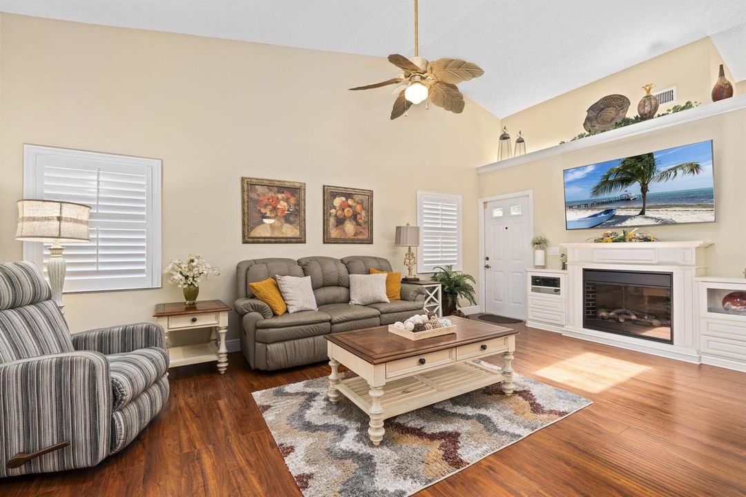 BUILT IN FIREPLACE & CABINETS