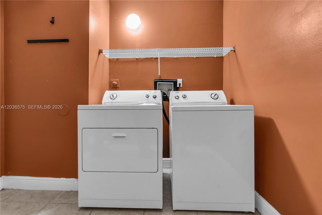 Laundry in unit.