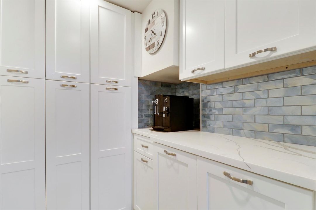 Custom Pantry with coffee bar