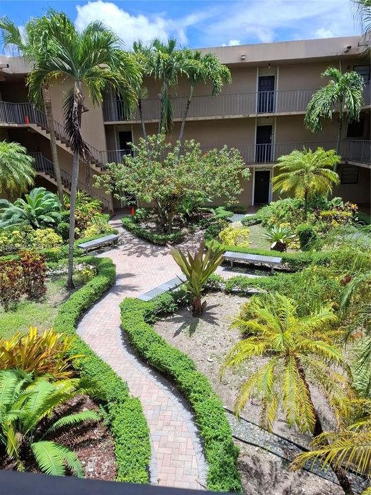 Garden walkway to the unit