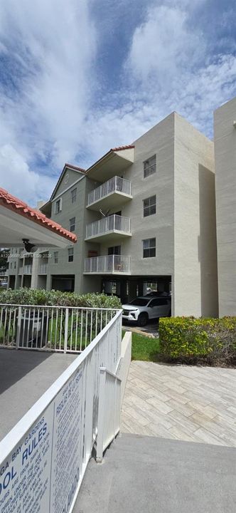 view building from pool