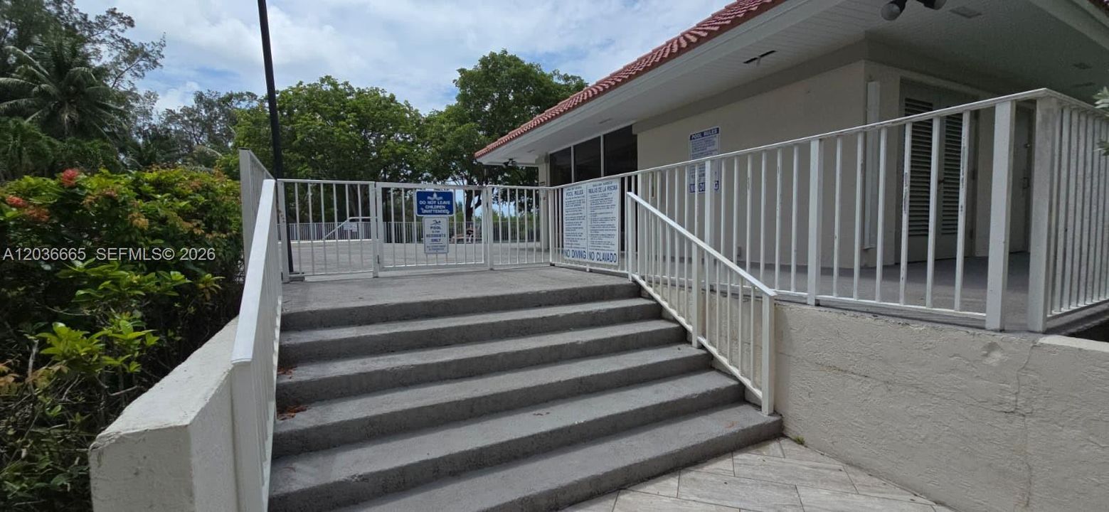 Pool entrance