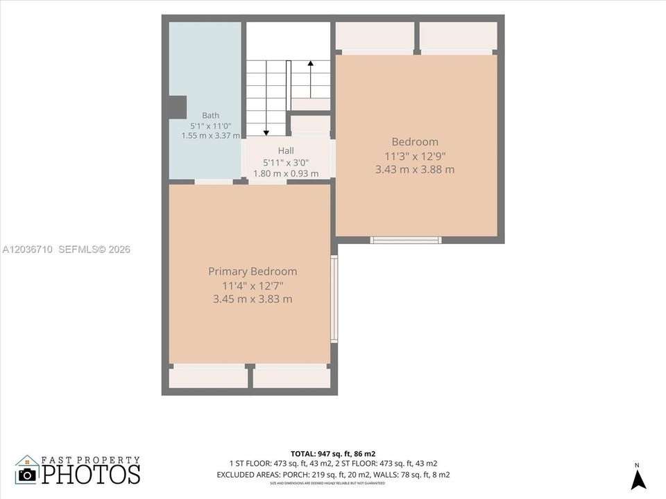 For Sale: $329,000 (2 beds, 1 baths, 1046 Square Feet)