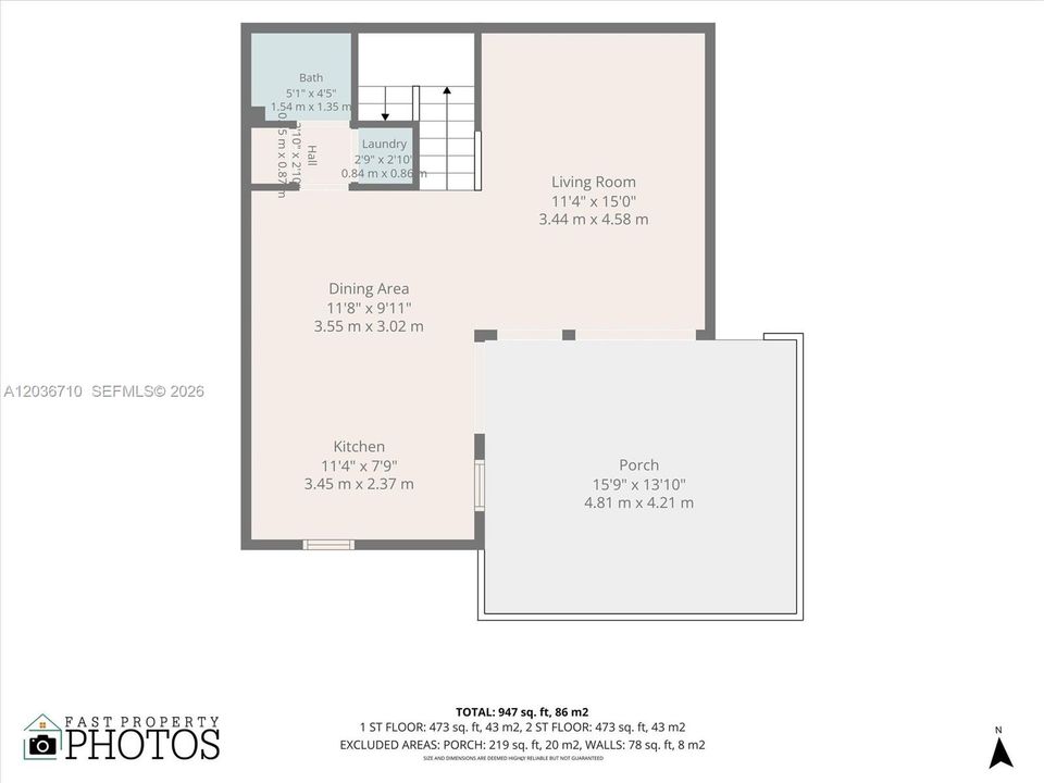For Sale: $329,000 (2 beds, 1 baths, 1046 Square Feet)