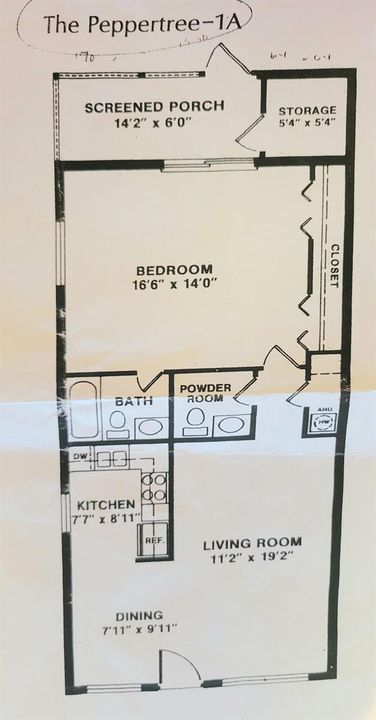 The Peppertree 1A Floor Plan Flipped