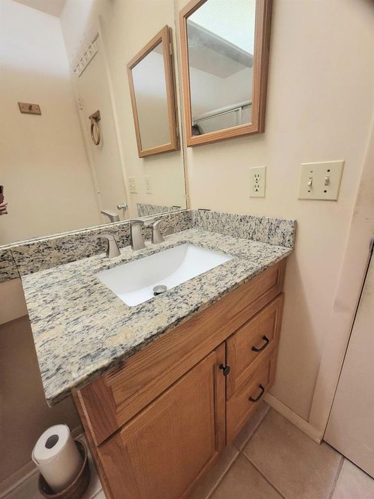 Granite countertop/Wood Cabinet