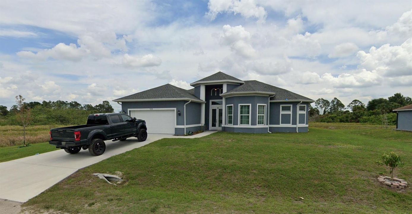 Gray house nearby