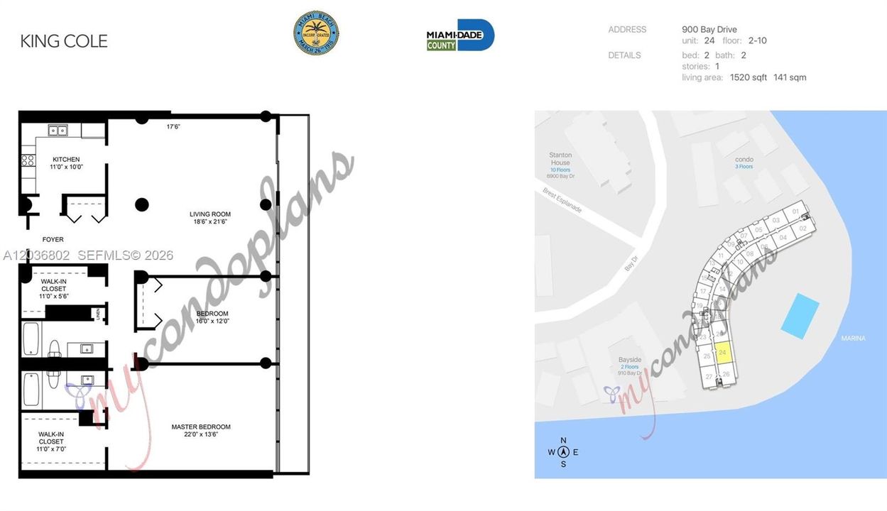 В аренду: $4,950 (2 спален, 2 ванн, 1520 Квадратных фут)