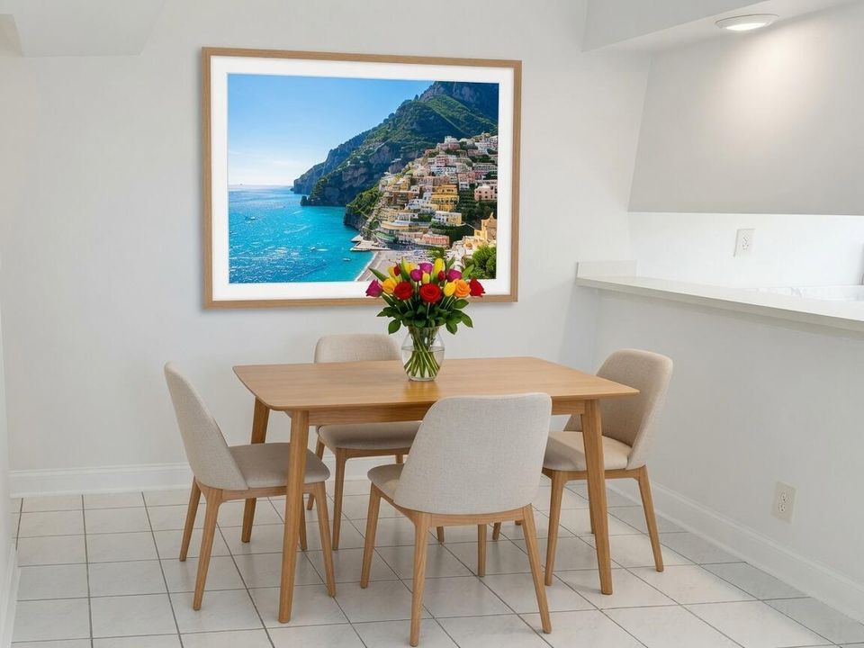 Dining room staged