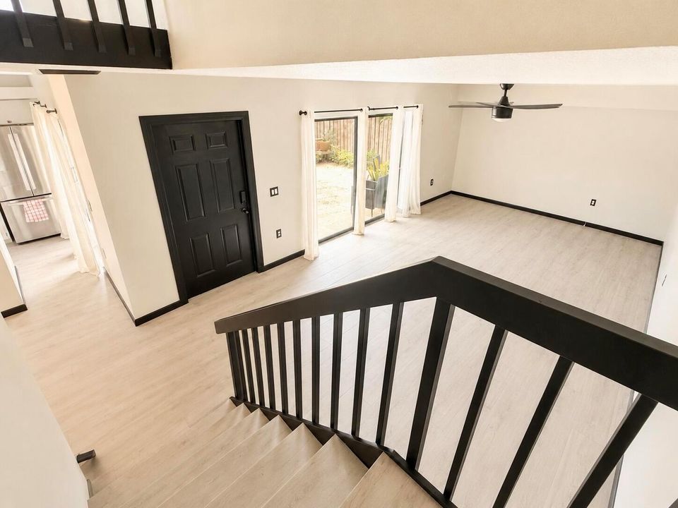 View from stairs