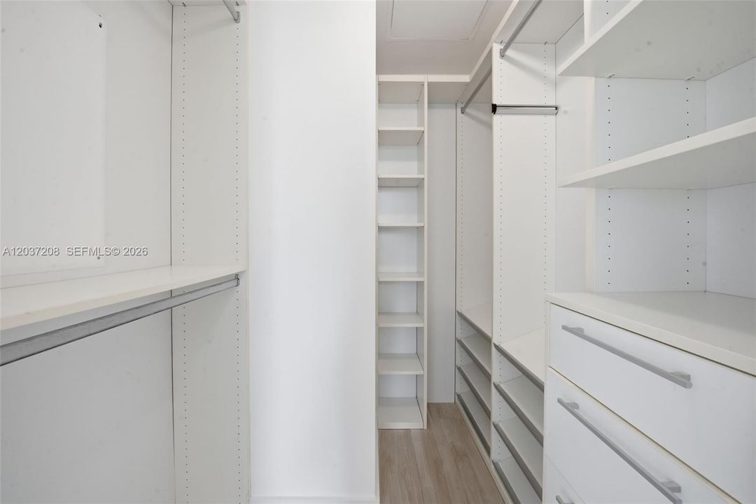 Primary walk in closet
