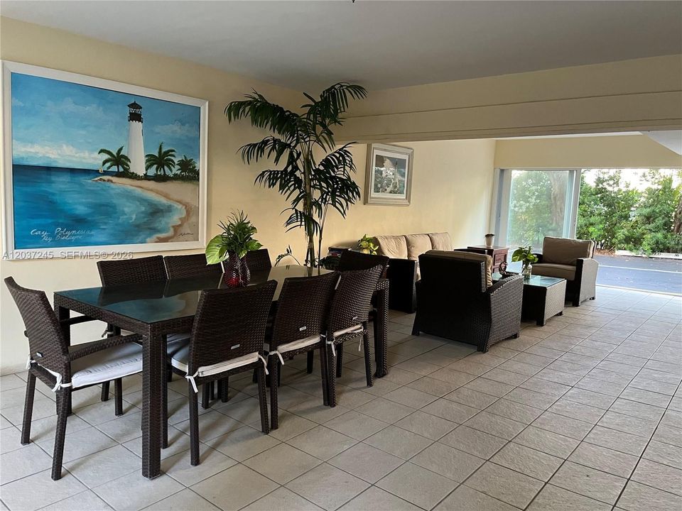 open sitting area