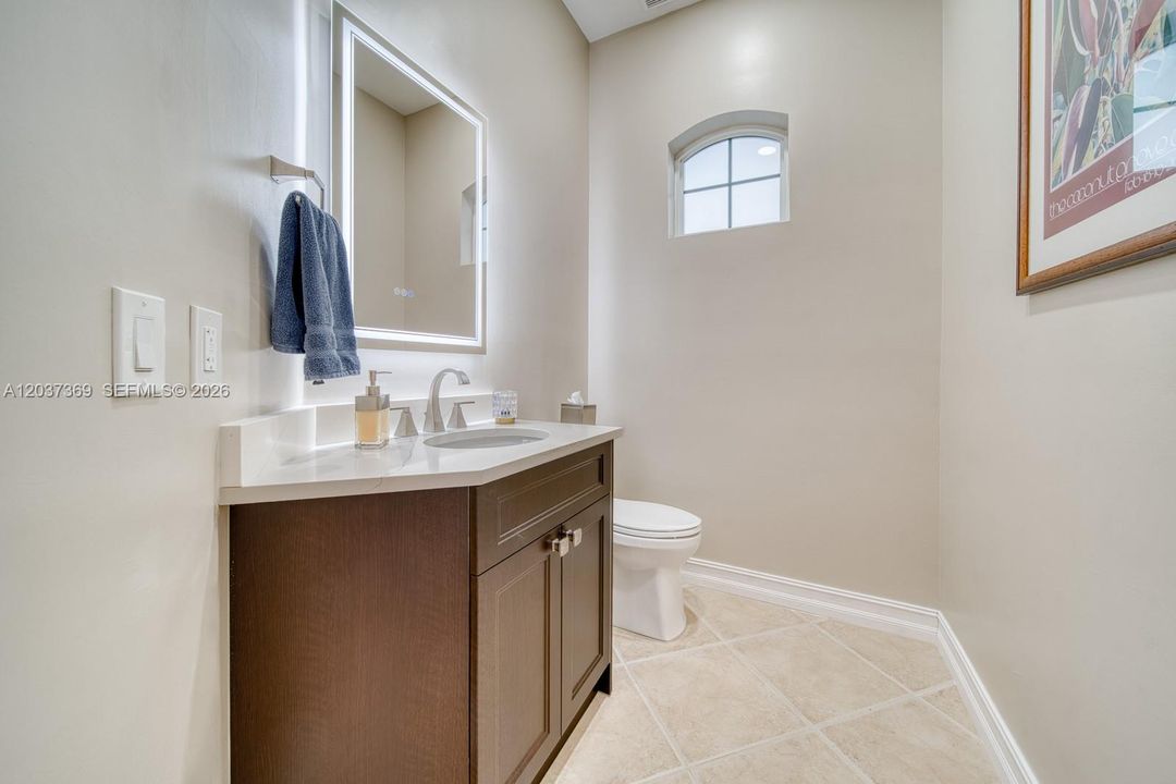 first floor powder room
