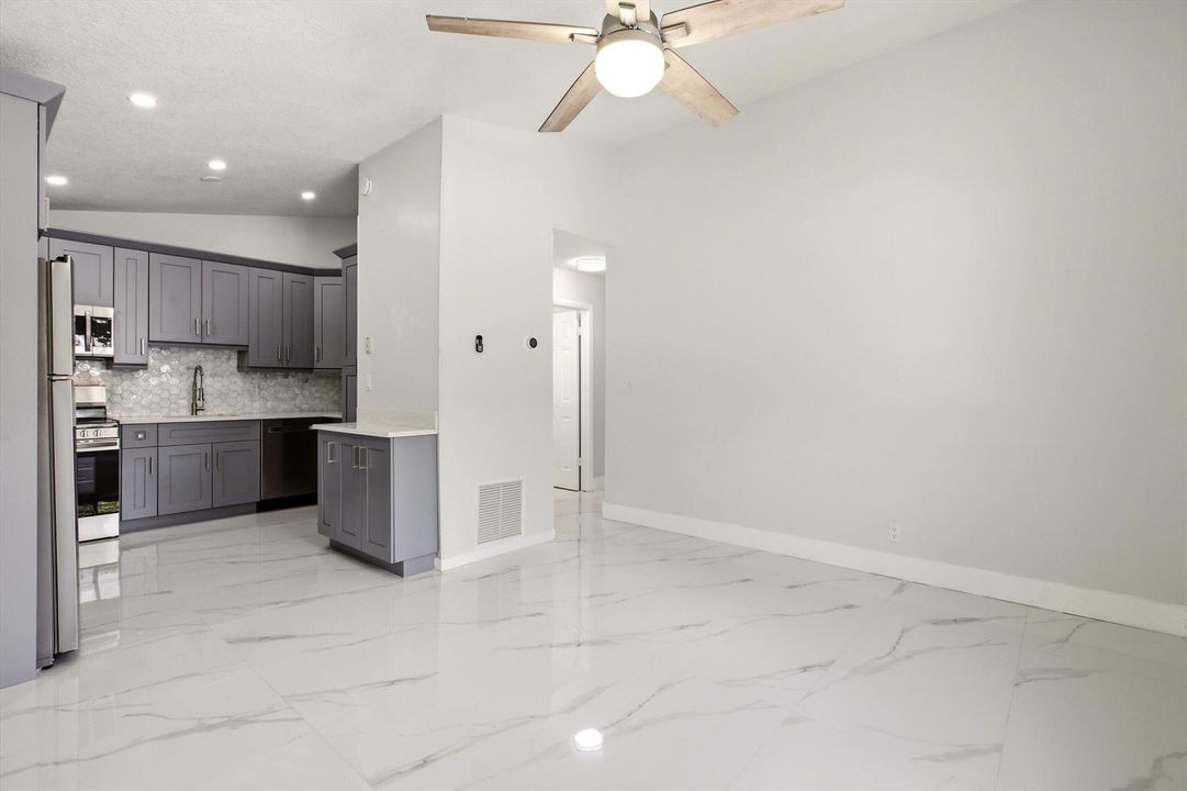 Living Area to Kitchen
