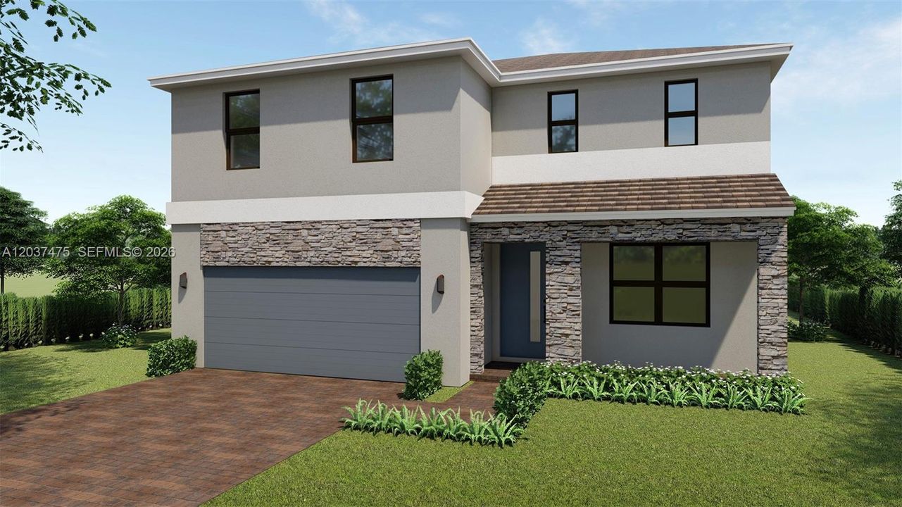 Rendering of front.