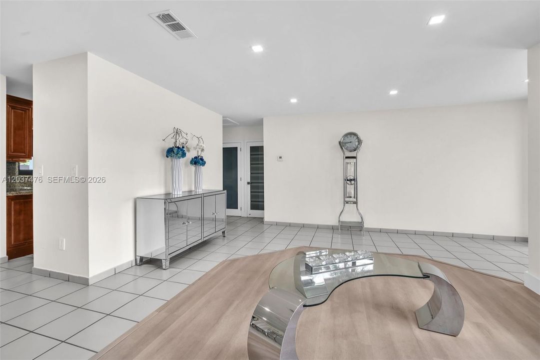 Living room area in the entry of home.