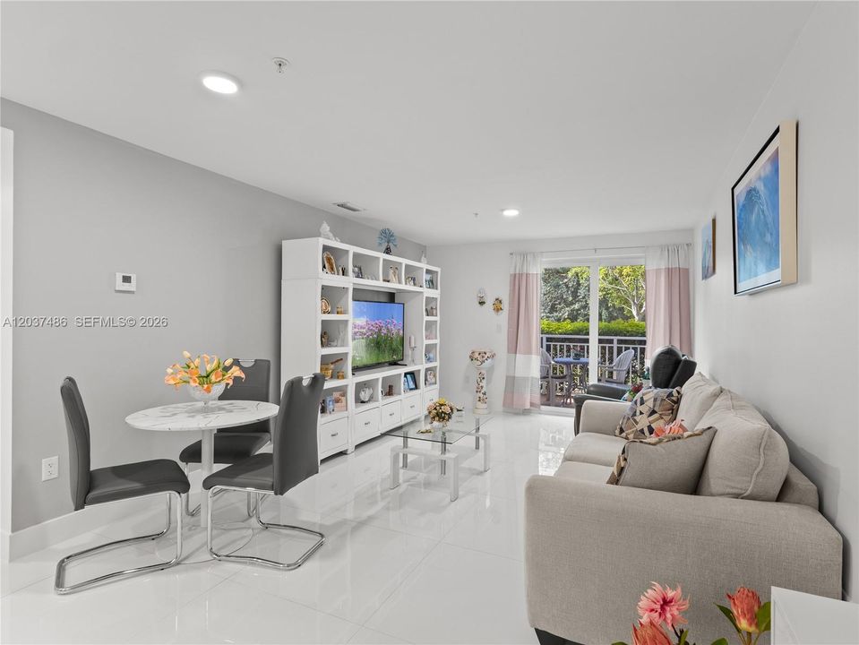 ample living and dining room