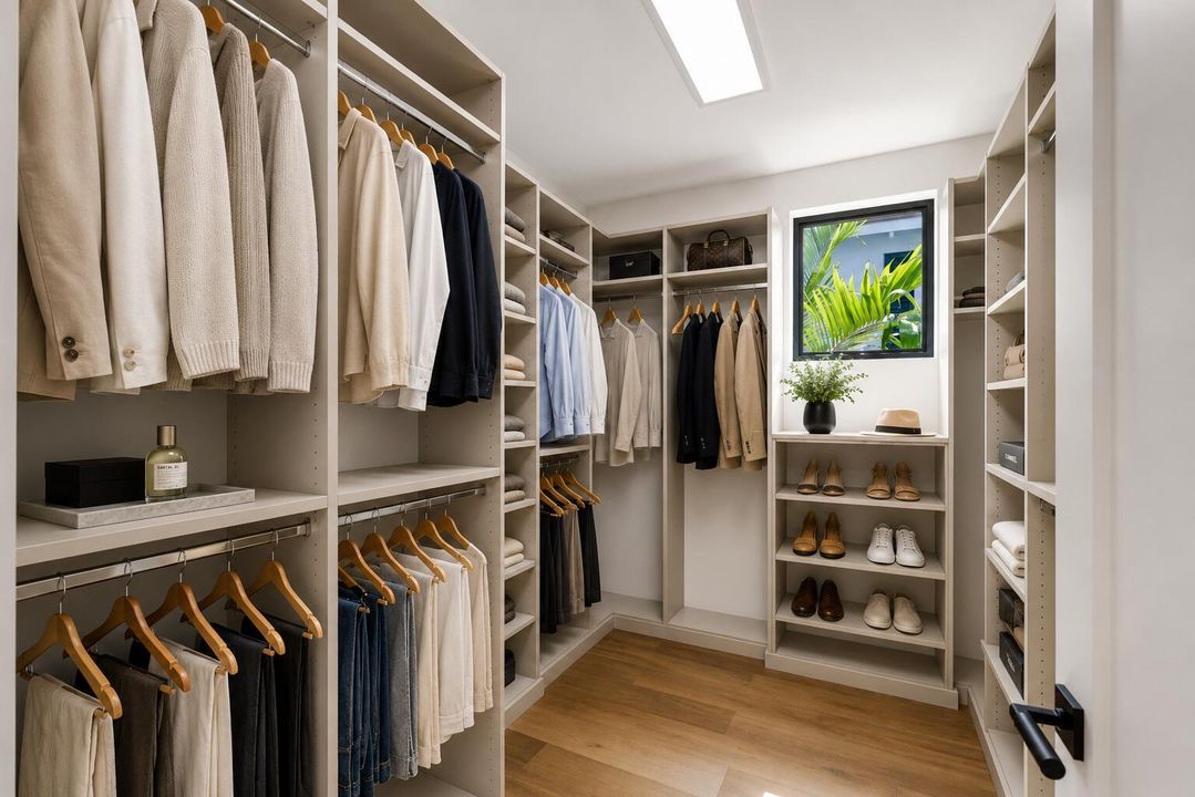 Primary Closet Virtually Staged