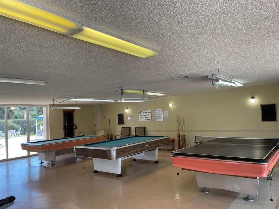 Billard and ping pong tables