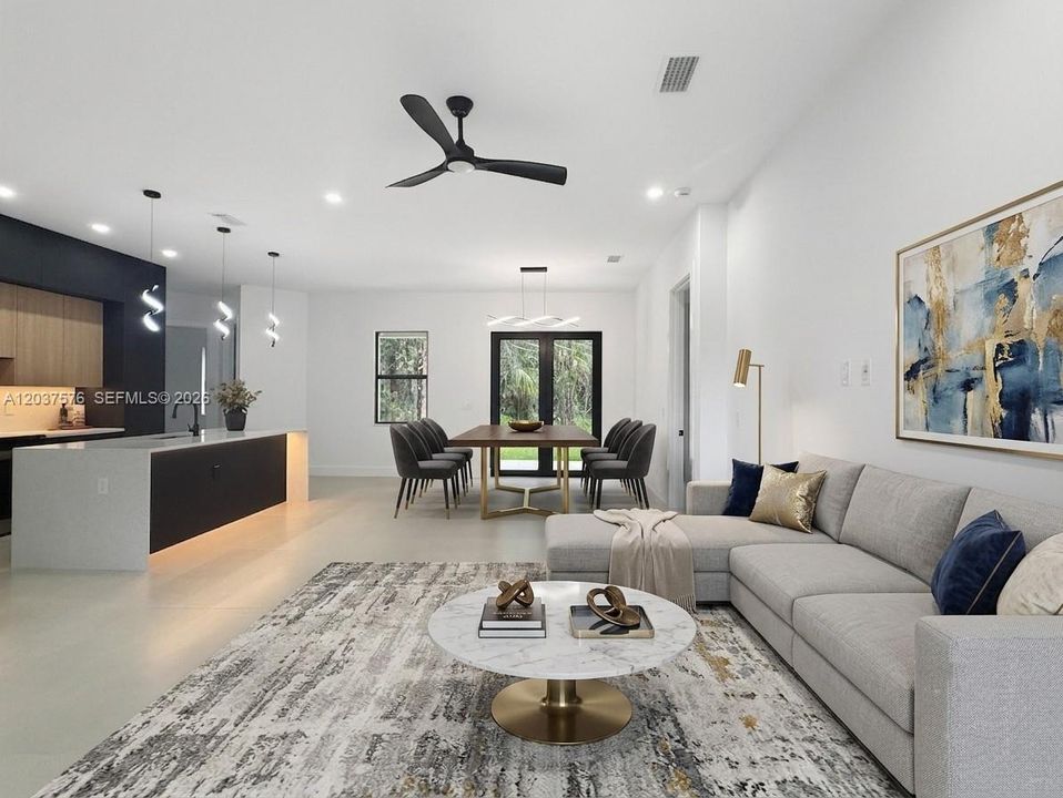 virtual staged Living room