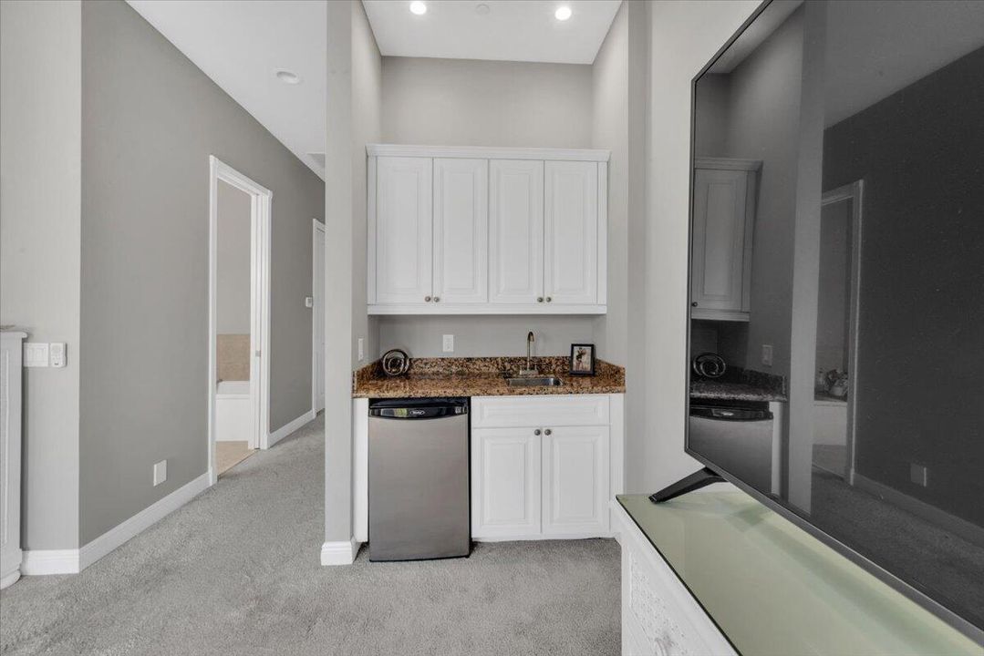 Top floor master bedroom wet bar/fridge