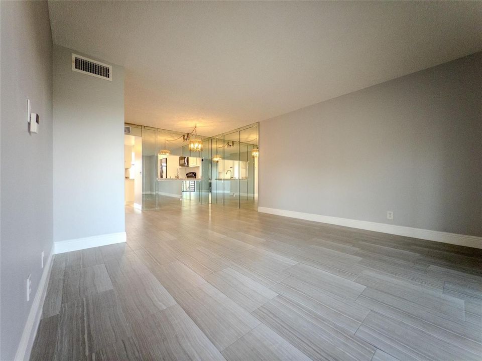 Open concept living/dining room