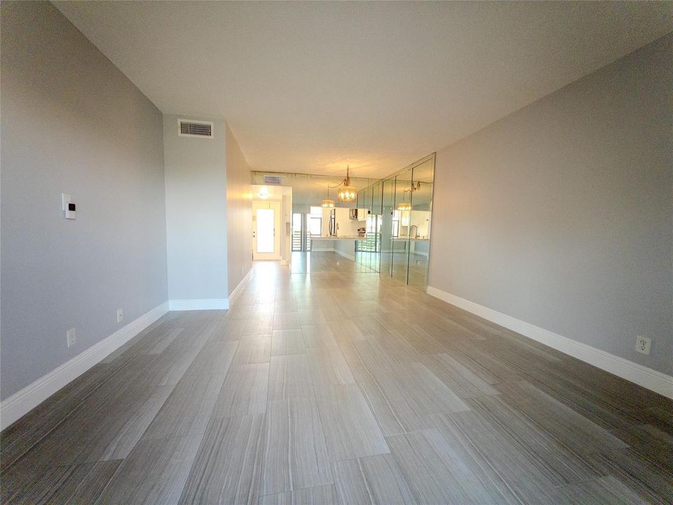 Open concept living/dining room