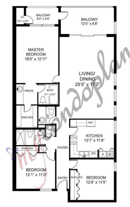 3 Bedroom Floor Plan