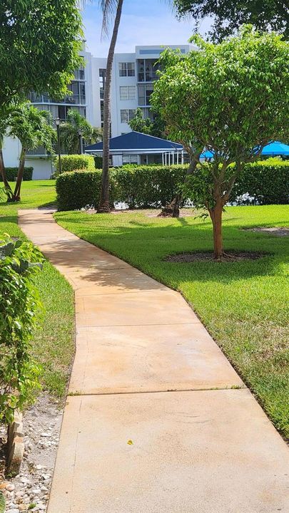 Walkway to pool