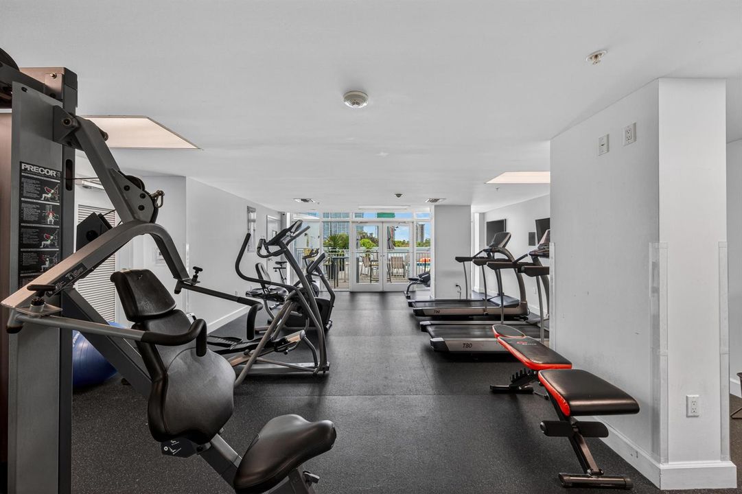 Fitness Center next to the pool