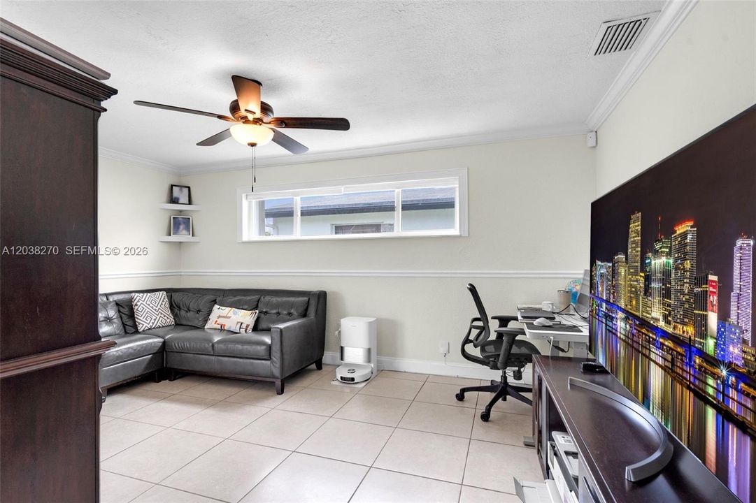 Used as office space due to outdoor breeze.