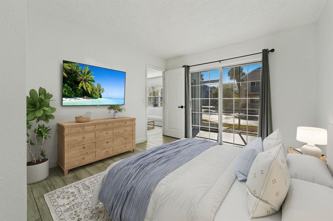 Virtually Staged Primary Bedroom