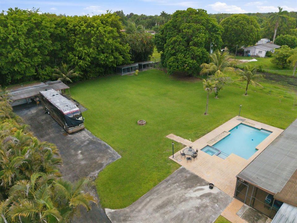 Aerial backyard